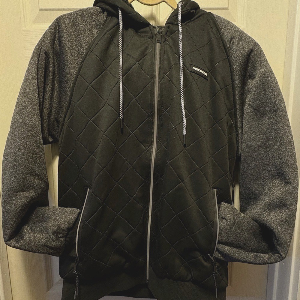 Public Supply NYC Quilted Sherpa Lined Hoodie Jacket Mens L Black NWT